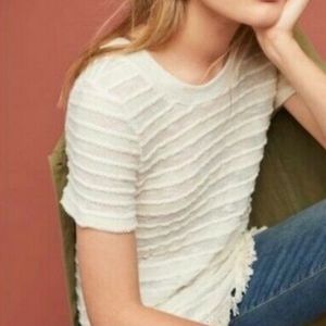 Anthropologie Aida Textured Knit Top by Eri + Ali